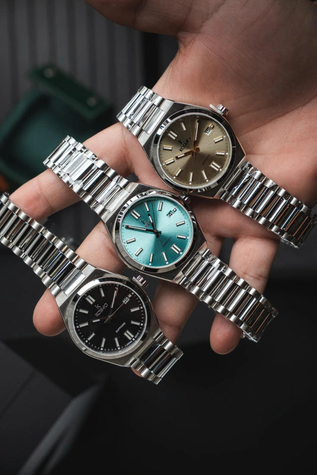 Reloj Kosmo 645-7-2009 Colección Zafiro Plateado Esfera Champaña