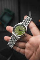 Reloj Kosmo 645-7-2010 Colección Zafiro Plateado Esfera Verde