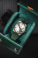 Reloj Kosmo 689-7-2 Colección Zafiro Bicolor Dorado Esfera Plateada
