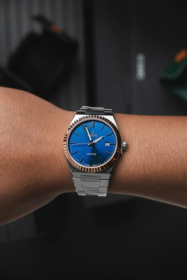 Reloj Kosmo 610-7-2-005 Colección Zafiro Bicolor Esfera Azul