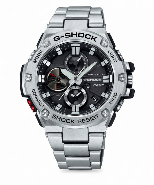 Reloj Casio G-Shock GST-B100D-1A — G-STEEL Bluetooth Solar Negro 200m