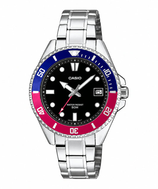 Reloj Casio MDV-10D-1A3VDF — Diver Analógico Bicolor Acero