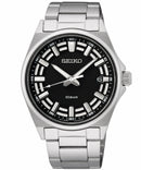 Reloj Seiko Discover More SUR505P1 — Cuarzo Analógico Acero Esfera Negra