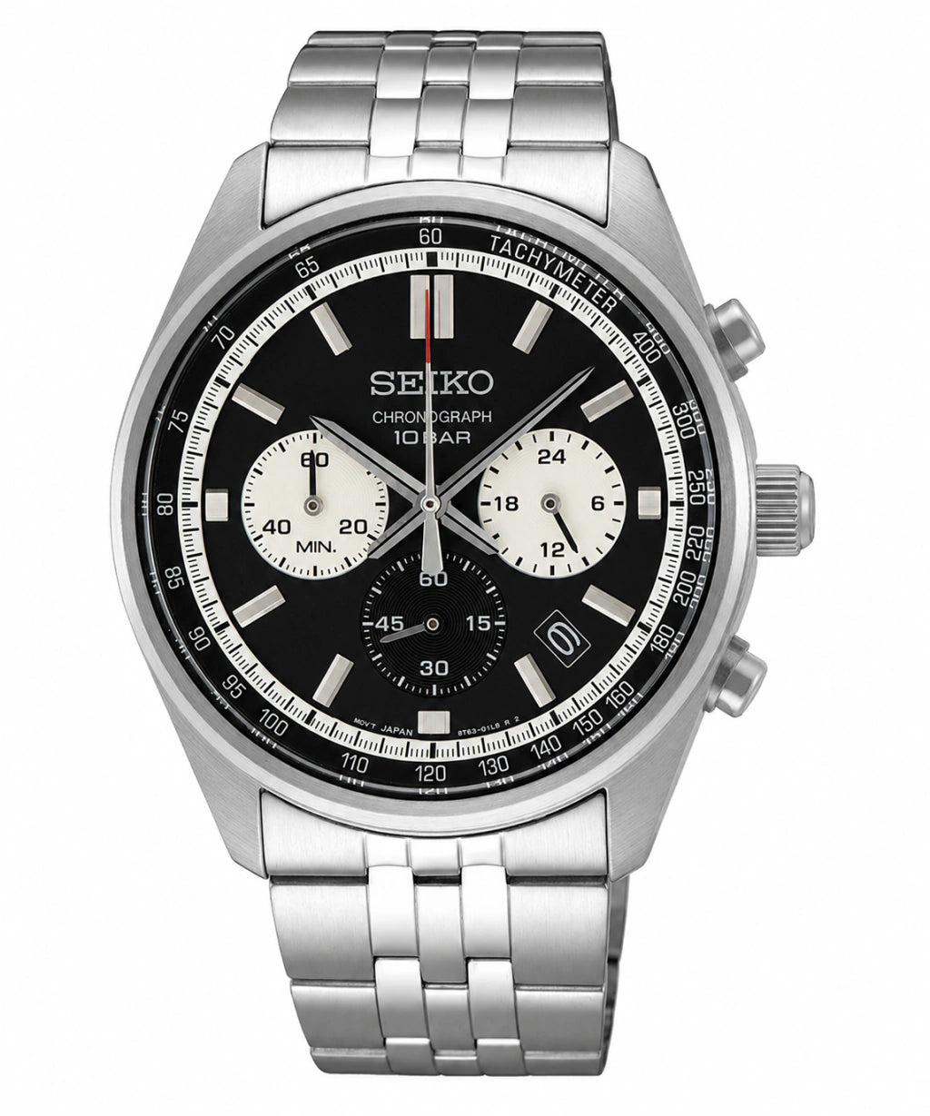 Reloj Seiko Discover More SSB429P1 — Cronógrafo Cuarzo Acero Negro