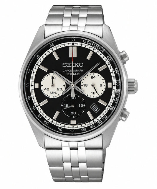 Reloj Seiko Discover More SSB429P1 — Cronógrafo Cuarzo Acero Negro
