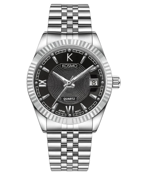 Kosmo | Black Datejust Style | K629 Japanese Quartz