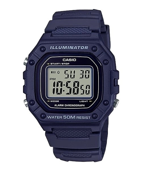 Reloj Casio W-218H-2AV — Digital Deportivo Azul