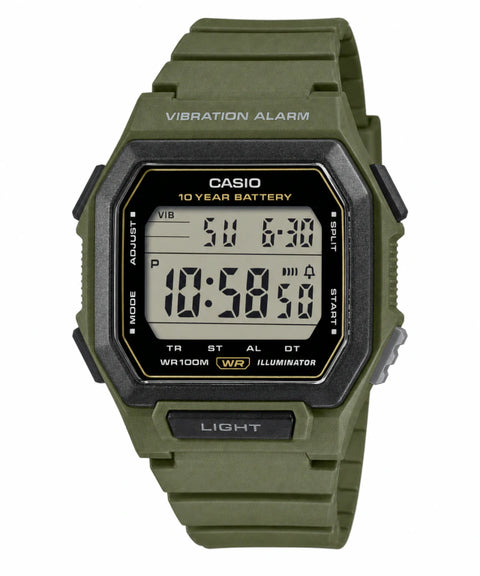Reloj Casio W-738H-3AVDF — Digital Verde Oliva Unisex