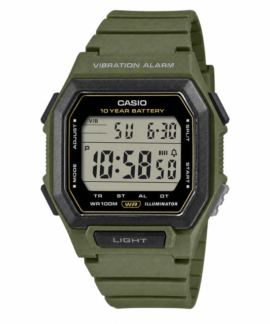 Reloj Casio W-738H-3AVDF — Digital Verde Oliva Unisex